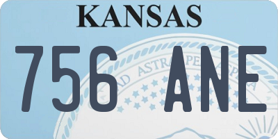 KS license plate 756ANE