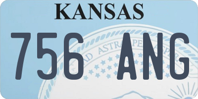 KS license plate 756ANG