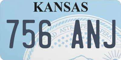KS license plate 756ANJ