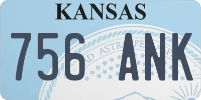 KS license plate 756ANK