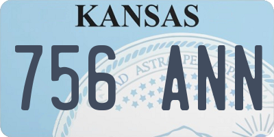 KS license plate 756ANN