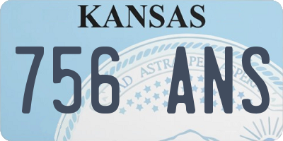 KS license plate 756ANS