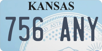 KS license plate 756ANY