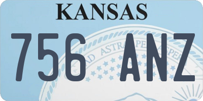 KS license plate 756ANZ