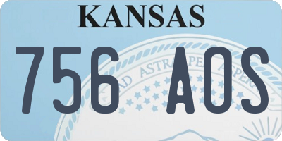 KS license plate 756AOS