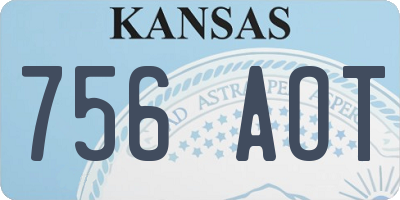 KS license plate 756AOT