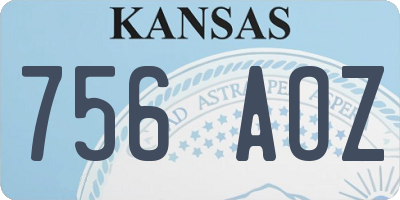 KS license plate 756AOZ