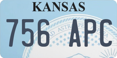 KS license plate 756APC