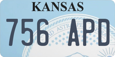 KS license plate 756APD