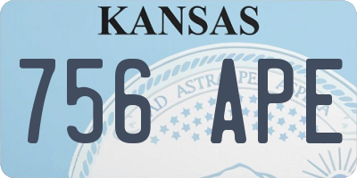 KS license plate 756APE
