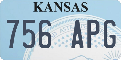KS license plate 756APG