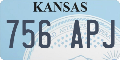 KS license plate 756APJ