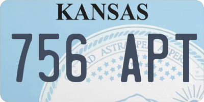 KS license plate 756APT