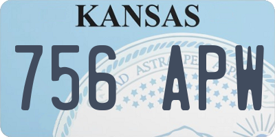 KS license plate 756APW