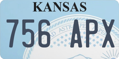 KS license plate 756APX