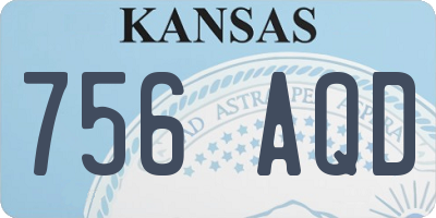 KS license plate 756AQD