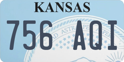 KS license plate 756AQI