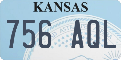 KS license plate 756AQL