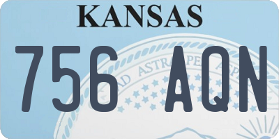 KS license plate 756AQN