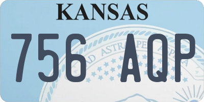 KS license plate 756AQP