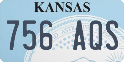 KS license plate 756AQS