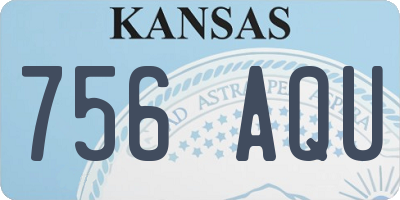 KS license plate 756AQU