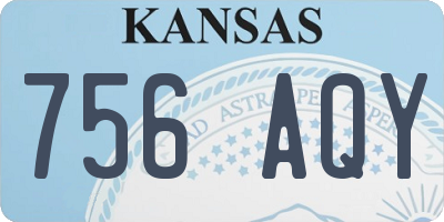 KS license plate 756AQY