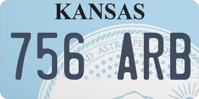 KS license plate 756ARB