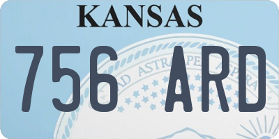 KS license plate 756ARD