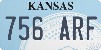 KS license plate 756ARF