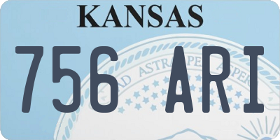 KS license plate 756ARI