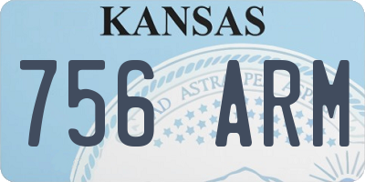 KS license plate 756ARM