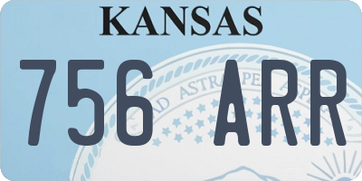 KS license plate 756ARR