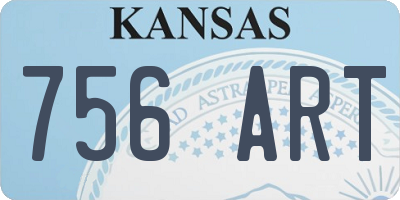 KS license plate 756ART