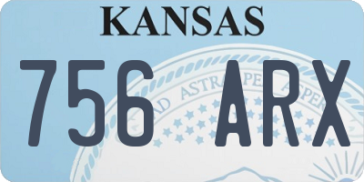 KS license plate 756ARX