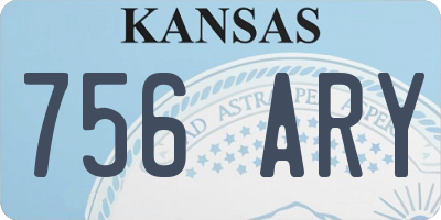 KS license plate 756ARY