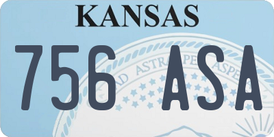 KS license plate 756ASA