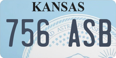 KS license plate 756ASB