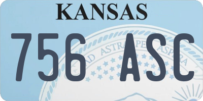 KS license plate 756ASC