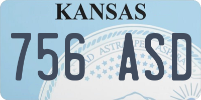 KS license plate 756ASD