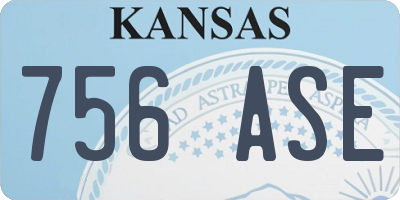 KS license plate 756ASE