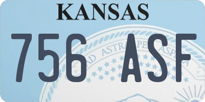 KS license plate 756ASF