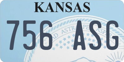 KS license plate 756ASG