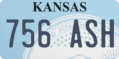 KS license plate 756ASH