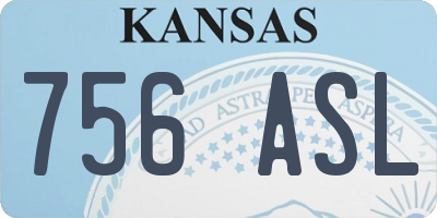 KS license plate 756ASL