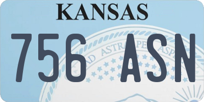KS license plate 756ASN