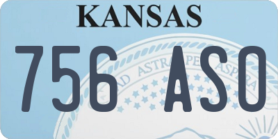 KS license plate 756ASO