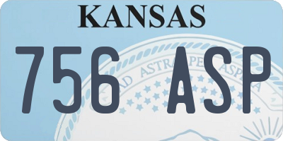 KS license plate 756ASP