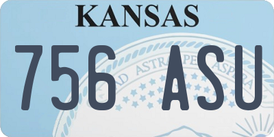 KS license plate 756ASU