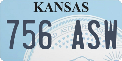 KS license plate 756ASW